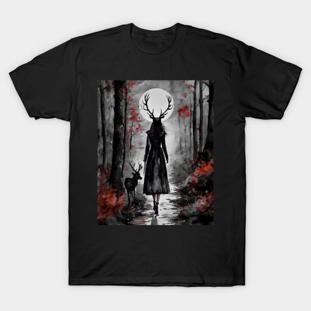 Guardian Witch of The Darkling Woods T-Shirt by Lyra-Witch